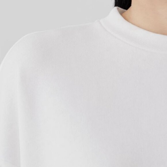 NWT EILEEN FISHER ORGANIC COTTON FRENCH TERRY BOX TOP_WHITE_XL_$148 - Picture 3 of 4